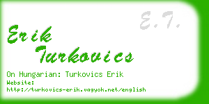 erik turkovics business card